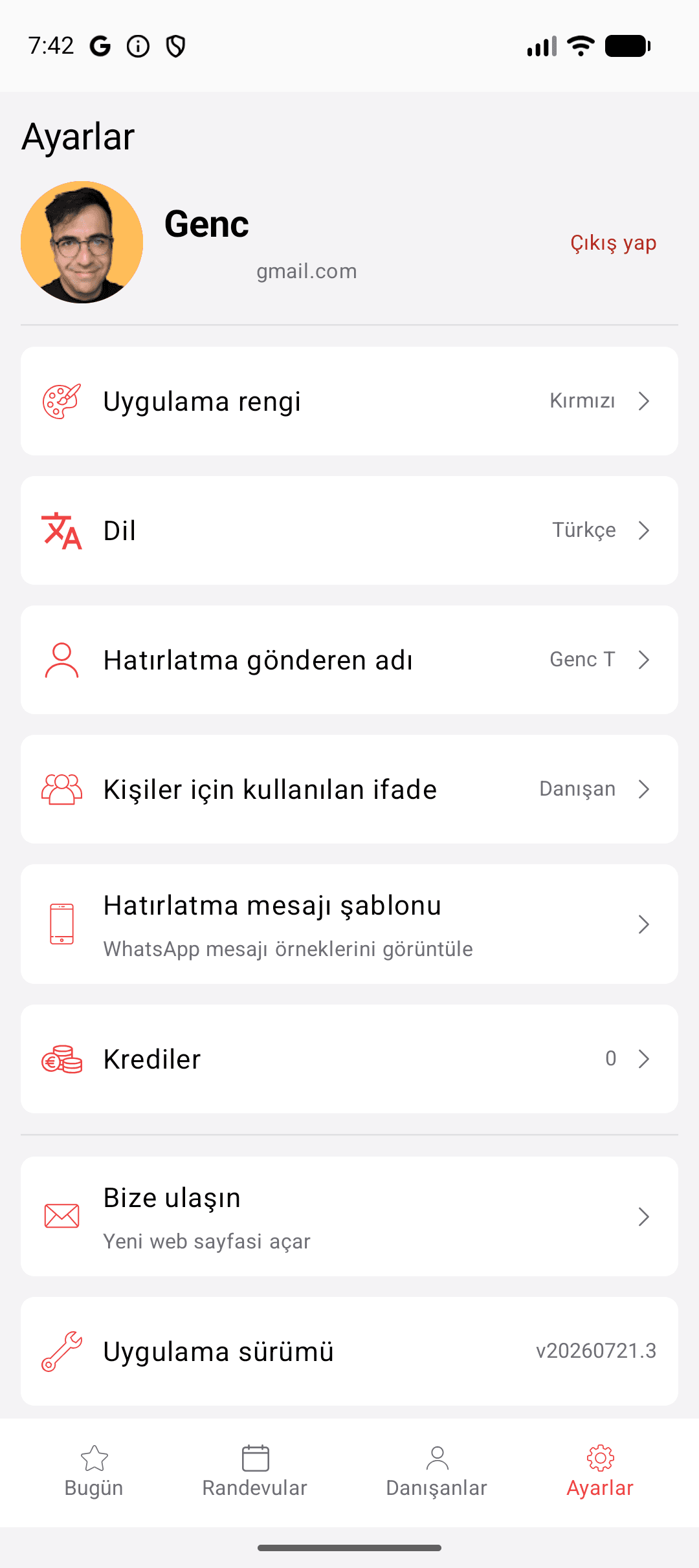 Seneca Notify ayarları